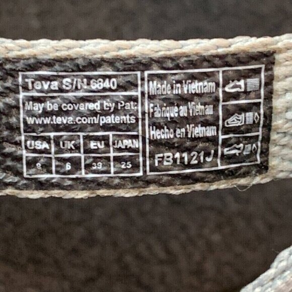 Teva olowahu Sandals Womens 8 Teal Blue Black Flip Flips Shoes Patterned - Picture 6 of 7